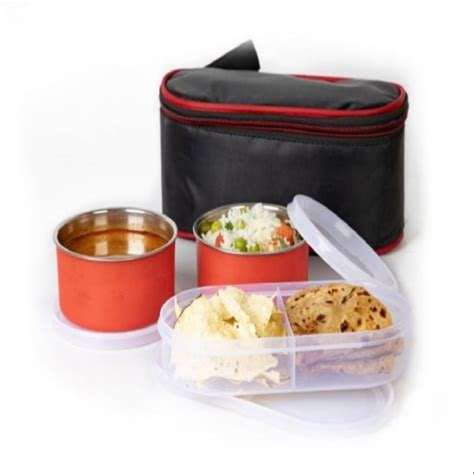 Ospard Stainless Steel Insulated Lunch Box 93 Ounces Red